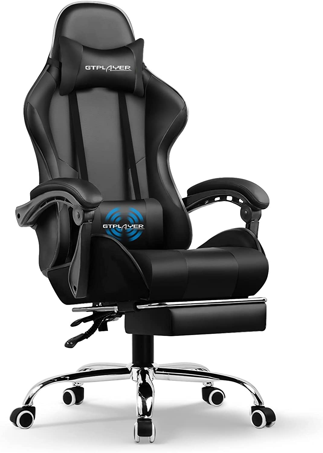 GTPLAYER Gaming Chair, Computer Chair with Footrest and Lumbar Support